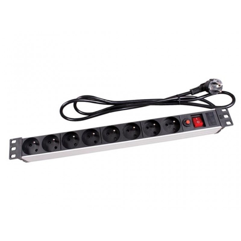 PEREL - Bloc Multiprise pour Rack 19 pour 8 Prises - EBP08PDU