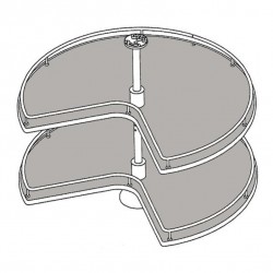 Plateaux Tournants Tourniquet 3/4 Rond INOXA Pour Meuble d'Angle