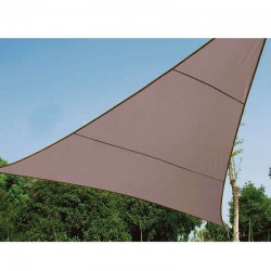 Voile d'Ombrage Triangulaire 5M PEREL Gris Taupe