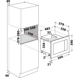 Micro-ondes encastrable dimensions