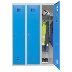 Vestiaire Industrie Salissante 3 Colonnes Fermeture par Cadenas