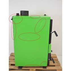 Chaudière à Bois et Briquettes 28kW MAGA Acier Vert pas cher