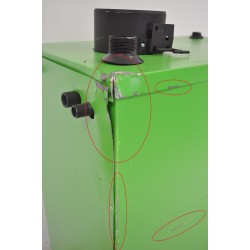 Chaudière à Bois et Briquettes 28kW MAGA Acier Vert pas cher