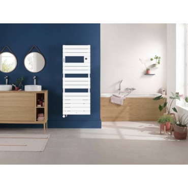 Sèche-Serviettes Eau Chaude 750W avec Soufflerie Electrique 1000W