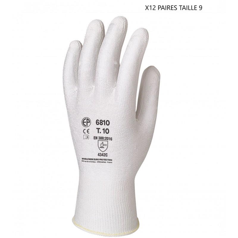 Gants de travail anti coupure polyuréthane Manusweet