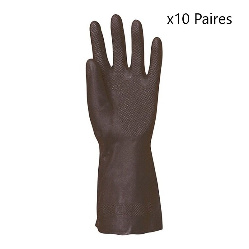 GANTS DE NETTOYAGE PROFESSIONNELS (x10 PAIRES) - TAILLE À PRÉCISER