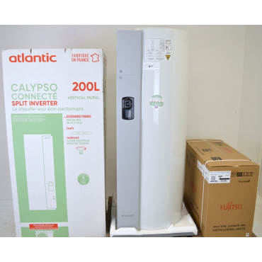Chauffe-eau thermodynamique 200L vertical sur socle Calypso connecté ATLANTIC