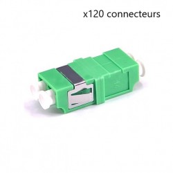 Lot de 120 Connecteurs Adaptateurs à Embase FTTH à Fibre Optique / Couplement LC/APC Monomode Duplex