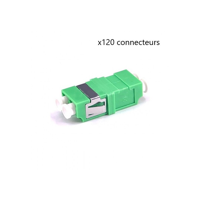 Lot de 120 Connecteurs Adaptateurs à Embase FTTH à Fibre Optique / Couplement LC/APC Monomode Duplex