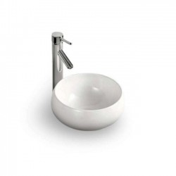 Vasque à Poser Céramique PIEZZI Boreal Rond Blanc - VA-CE-274