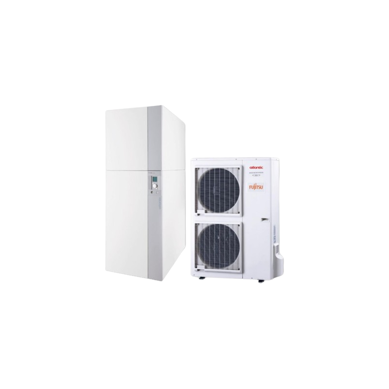 Ensemble de Pompe à Chaleur Air/Eau 14kW ATLANTIC FUJITSU Alféa Hybrid Duo Fioul AI