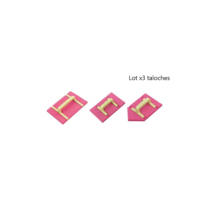 Lot de 3 Taloches Polyuréthane TALIAPLAST Rectangulaire et Pointue - 300801-300802-300804 Lot de 3 Taloches Polyuréthane TALIAPLAST Rectangulaire et Pointue - 300801-300802-300804