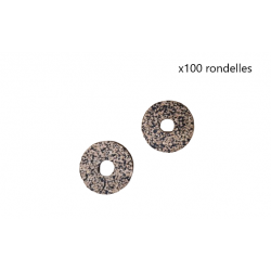 Lot de 100 Rondelles en Lièges Caoutchouc 35x14x3 mm