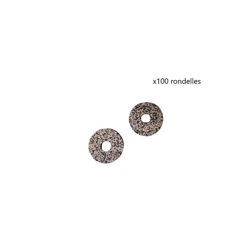 Lot de 100 Rondelles en Lièges Caoutchouc 35x14x3 mm Lot de 100 Rondelles en Lièges Caoutchouc 35x14x3 mm