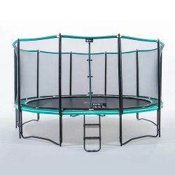Trampoline Rond FRANCE TRAMPOLINE Boost'Up 490 Avec Filet de Protection + Echelle Ø4.88m
