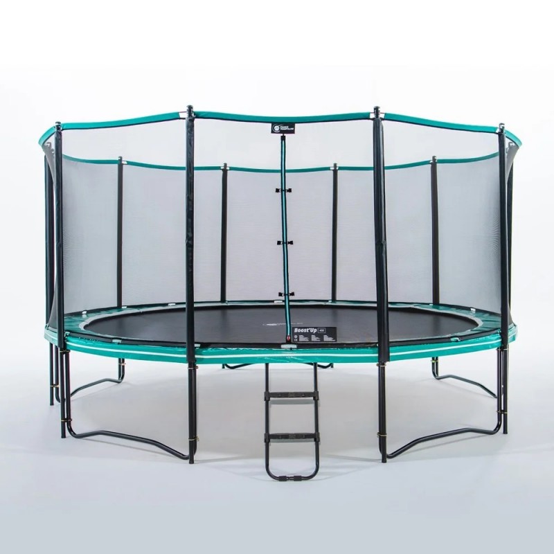 Trampoline Rond FRANCE TRAMPOLINE Boost'Up 490 Avec Filet de Protection + Echelle Ø4.88m Trampoline Rond FRANCE TRAMPOLINE Boost'Up 490 Avec Filet de Protection + Echelle Ø4.88m