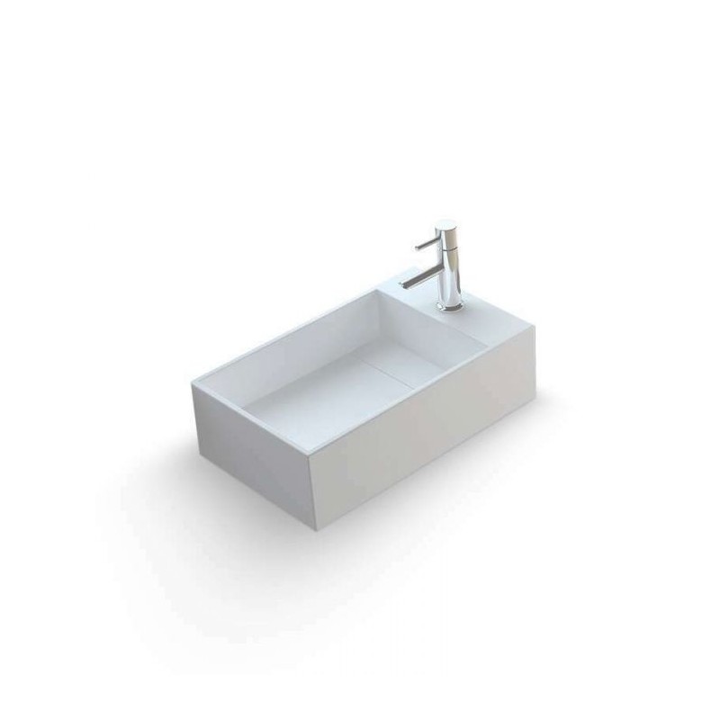 Lave-Mains Vasque à Suspendre ou à Poser Solid Surface AMBRA Manéa D Lave-Mains Vasque à Suspendre ou à Poser Solid Surface AMBRA Manéa D