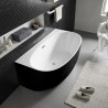 NOVEAQUA - Baignoire Îlot Murale Rosa Noir 170cm - NA-8201-170N