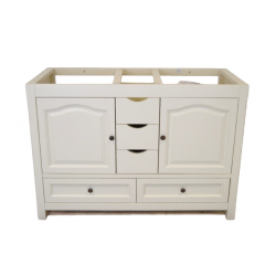 Meuble Sous Vasque de Salle de Bain NOVEAQUA Bohème 120cm Bois Mindi Blanc