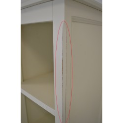 Colonne de Salle de Bain 2 Etagères COLLIN ARREDO Bohême 147cm Blanche Bois Mindi  pas cher