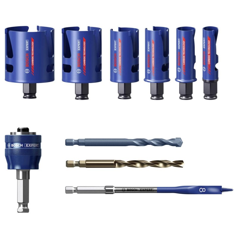 Coffret 6 Scies Trépans Ø20-25-32-38-51-64mm Coffret 6 Scies Trépans Ø20-25-32-38-51-64mm