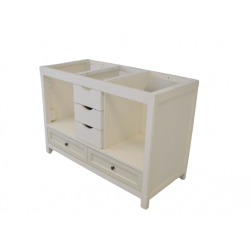 Meuble Sous Vasque de Salle de Bain COLLIN ARREDO Bohème 120cm Bois Mindi Blanc