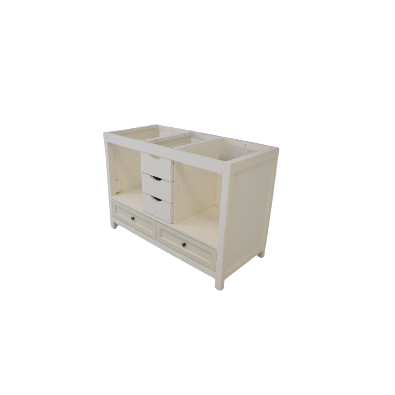 Meuble Sous Vasque de Salle de Bain COLLIN ARREDO Bohème 120cm Bois Mindi Blanc