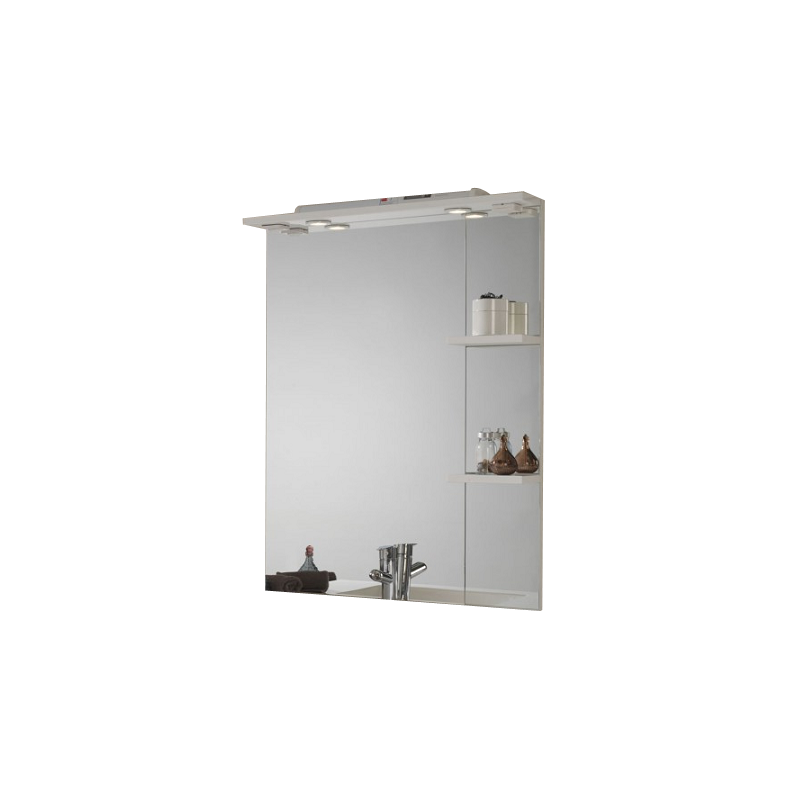 Miroir Avec Prise et Eclairage Hallogène OZE Color Blanc 104x80cm