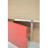 Meuble Sous-Vasque Suspendu de Salle de Bain COLLIN ARREDO Kubic 4 Portes 80cm Bois/Rouge pas cher