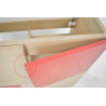 Meuble Sous-Vasque Suspendu de Salle de Bain COLLIN ARREDO Kubic 4 Portes 80cm Bois/Rouge pas cher
