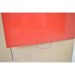 Meuble Sous-Vasque Suspendu de Salle de Bain COLLIN ARREDO Kubic 4 Portes 80cm Bois/Rouge pas cher