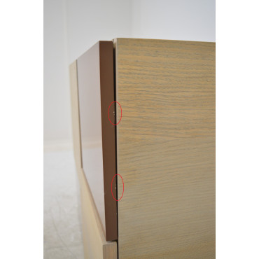 Meuble Sous-Vasque Suspendu de Salle de Bain COLLIN ARREDO Kubic 4 Portes 80cm Bois/Marron pas cher
