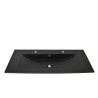 Plan Vasque Double Robinets à Encastrer 120cm COLLIN ARREDO Noir en Pierre de Synthèse Evermite