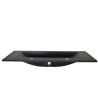 Plan Vasque Double Robinets à Encastrer 120cm COLLIN ARREDO Noir en Pierre de Synthèse Evermite