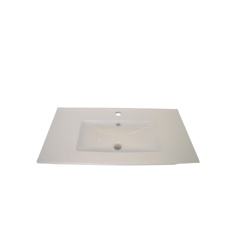Plan Vasque Céramique à Encastrer Collin Arredo 80cm rectangulaire Blanc