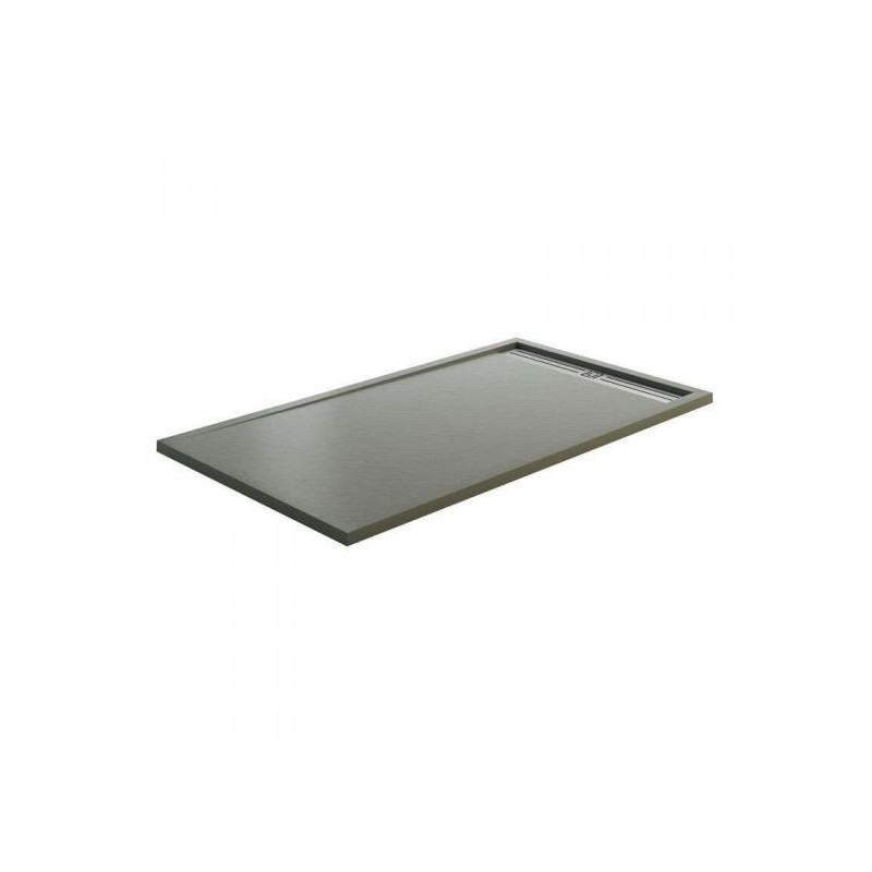 Receveur de Douche Extra Plat 90x100cm GME Style Plus Gris en Résine Minérale