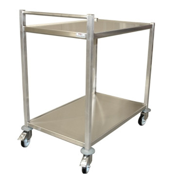Chariot Servante BOBET Polyvalent En Inox avec 2 Plateaux Charge 50kg