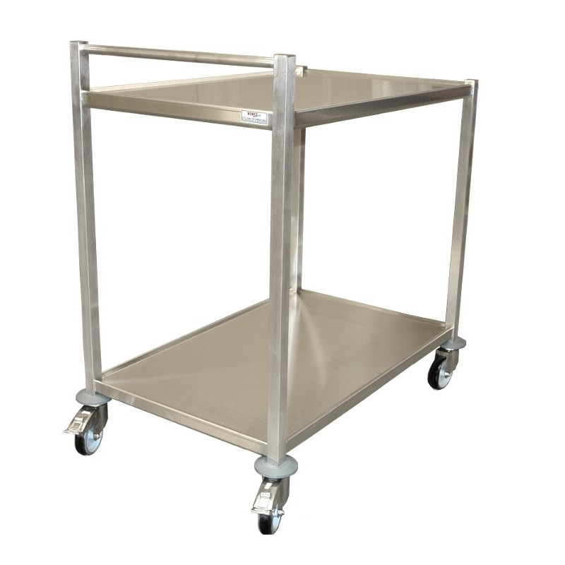 Chariot Servante BOBET Polyvalent En Inox avec 2 Plateaux Charge 50kg