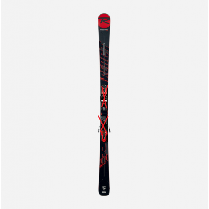 Pack de 2 Skis Piste ROSSIGNOL REACT Limited LTD Compact Unisexe Taille 163 cm Sans Fixations - RAJLJ53/LH2
