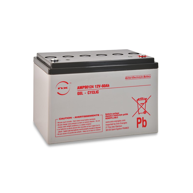 Batterie Plomb Etanche NX Gel 60-12 Utilisation Cyclique 12 V 60 AH M6-F Batterie Plomb Etanche NX Gel 60-12 Utilisation Cyclique 12 V 60 AH M6-F