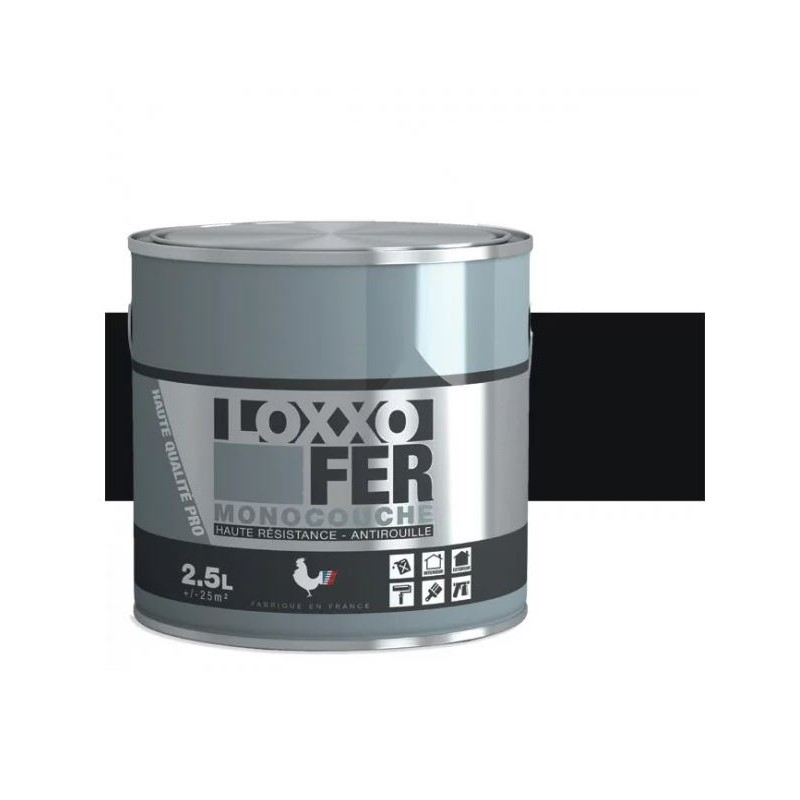 LOXXO Peinture Fer Antirouille Noir mat de la marque Loxxo