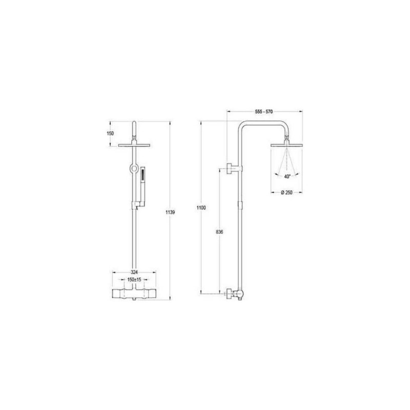 JACOB DELAFON Colonne de Douche Thermostatique Toobi E78522CP