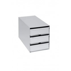 Rack de rangement 3 tiroirs PHCBI 272x565x340mm Acier pour Congélateur Armoire Pharmaceutique