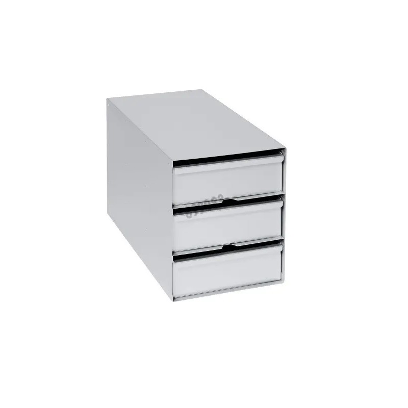 Rack de rangement 3 tiroirs PHCBI 272x565x340mm Acier pour Congélateur Armoire Pharmaceutique