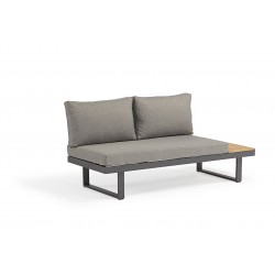 Banc extérieur 2 personnes gris