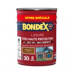 Pot de 6L de Lasure BONDEX Très Haute Protection Chêne Moyen Satiné