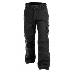 Pantalon de Travail Taille 46 DASSY Jackson en Canvas Avec Poches Genoux 340g/m2 Noir