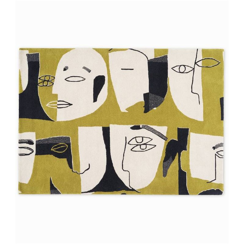 Tapis Tufté en Laine Plat MADE Khark Vert 230X162cm Tapis Tufté en Laine Plat MADE Khark Vert 230X162cm
