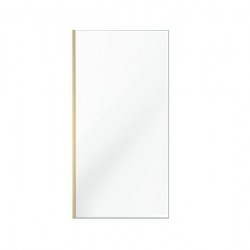 Paroi de Douche à l'italienne AURLANE 100×200cm Profilé Doré Verre Trempé 8mm