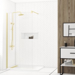 Paroi de Douche à l'italienne Profilé Doré Or